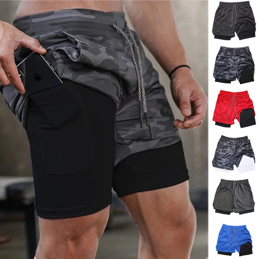 Multi-Pocket Fitness Shorts for Men