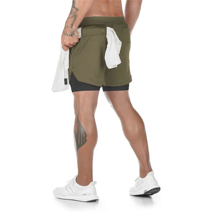 Multi-Pocket Fitness Shorts for Men